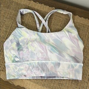 Lululemon Pink and Blue Intimates Bra with Crisscross Straps